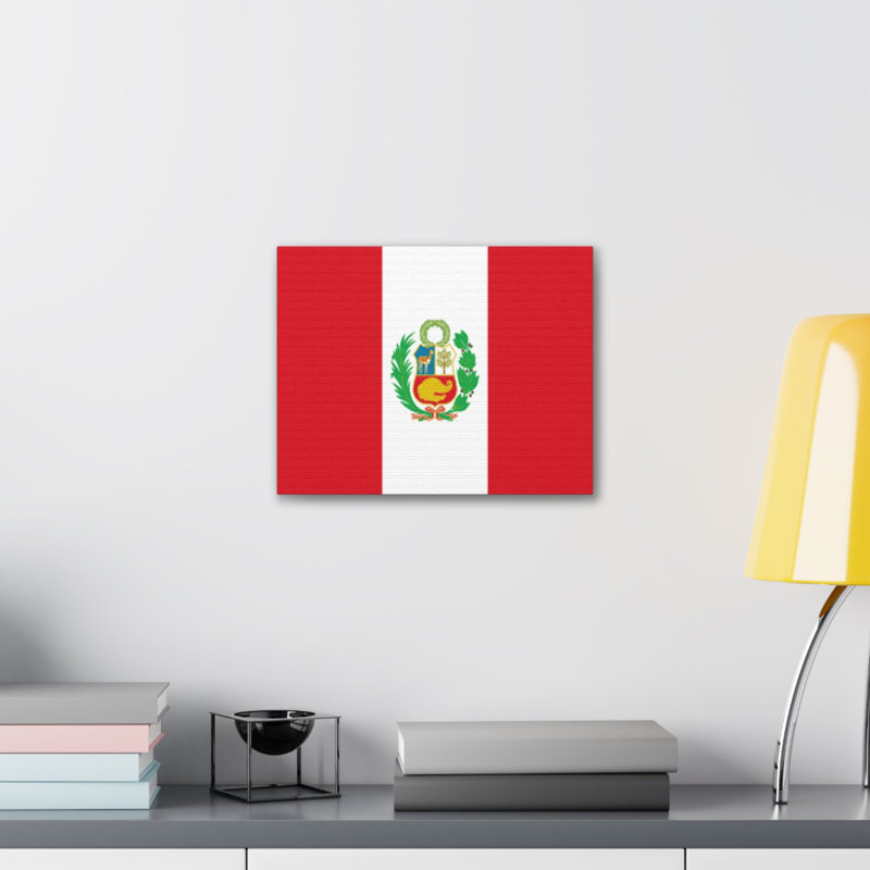 "Drapeau du Pérou" sur toile, H 24 po x l 30 po
