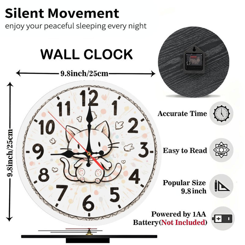 Horloge mignonne pour chat