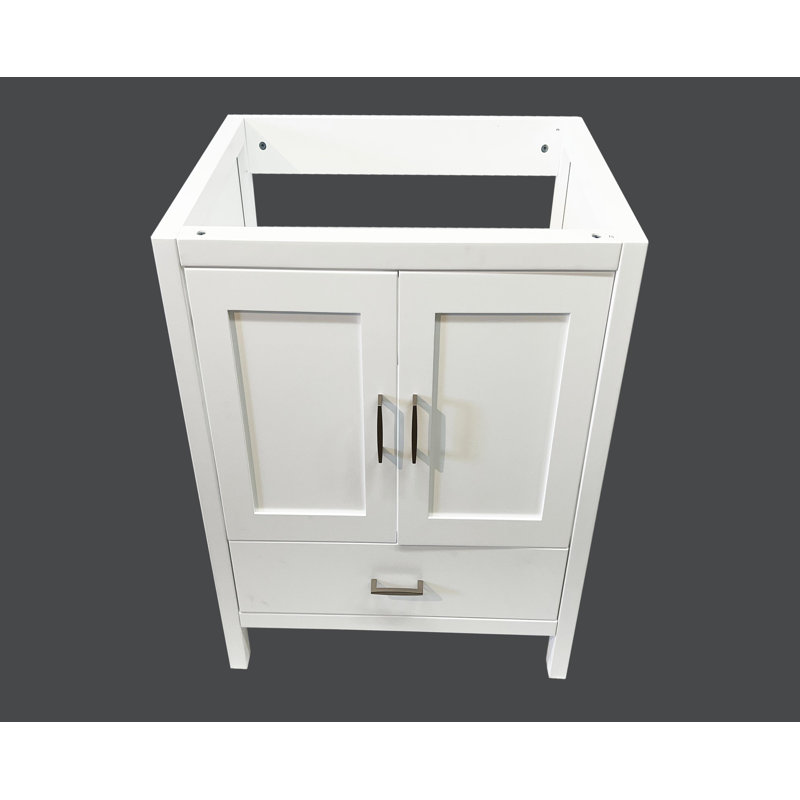 Base de meuble-lavabo simple CATALINA 24 po seulement, Blanc