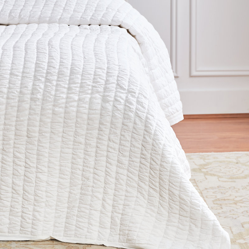 Courtepointe réversible en coton standard blanc Osteo