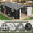 12 ft. W x 18 ft. D Large Outdoor Metal Shed, All-Steel Construction with Windows and Lockable Doors