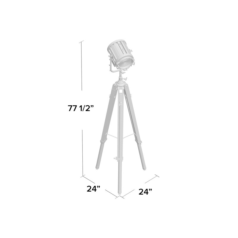 Montauk Tripod Floor Lamp, Mahogany
