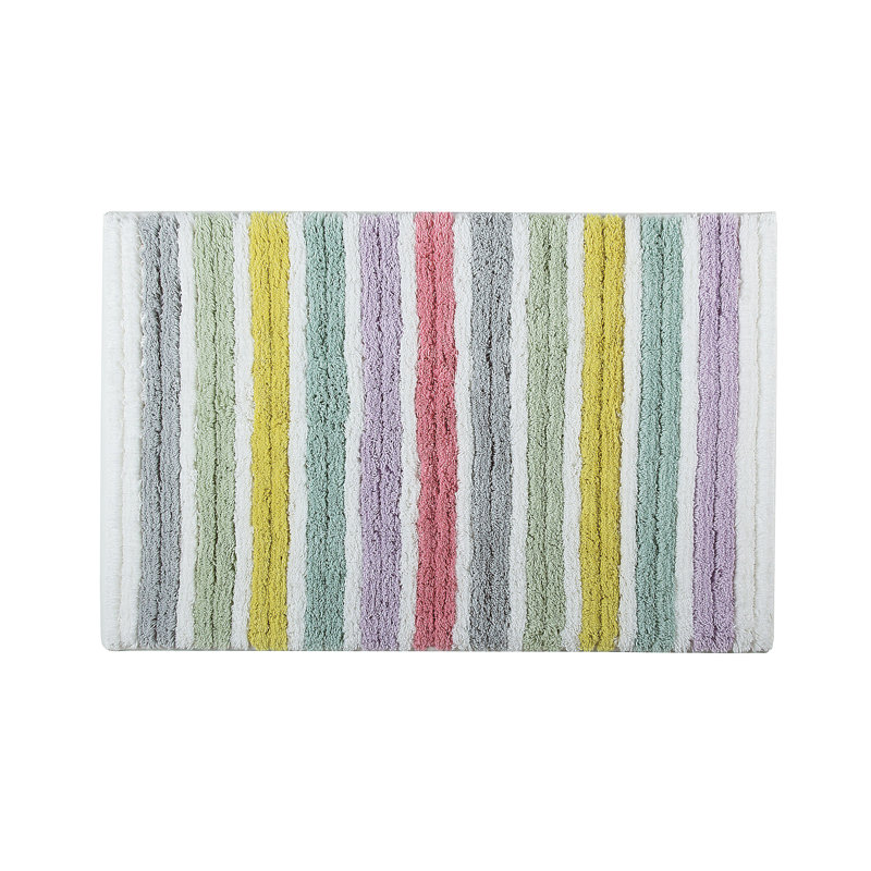 Tropical Striped Bath Rug, 24" W x 39" L