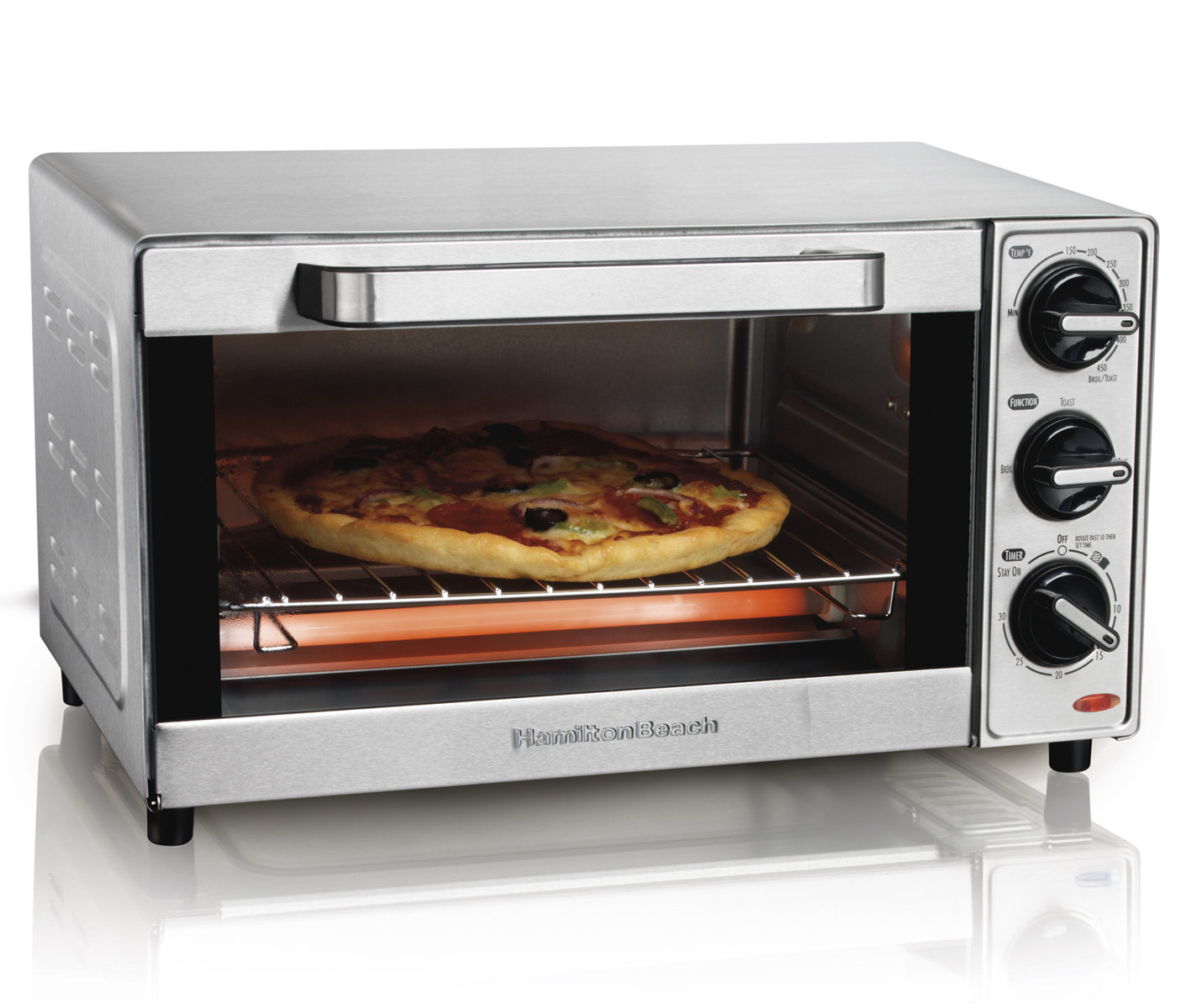 Hamilton Beach® Large 4-Slice Countertop Toaster Oven & Pizza Maker & Reviews | Wayfair