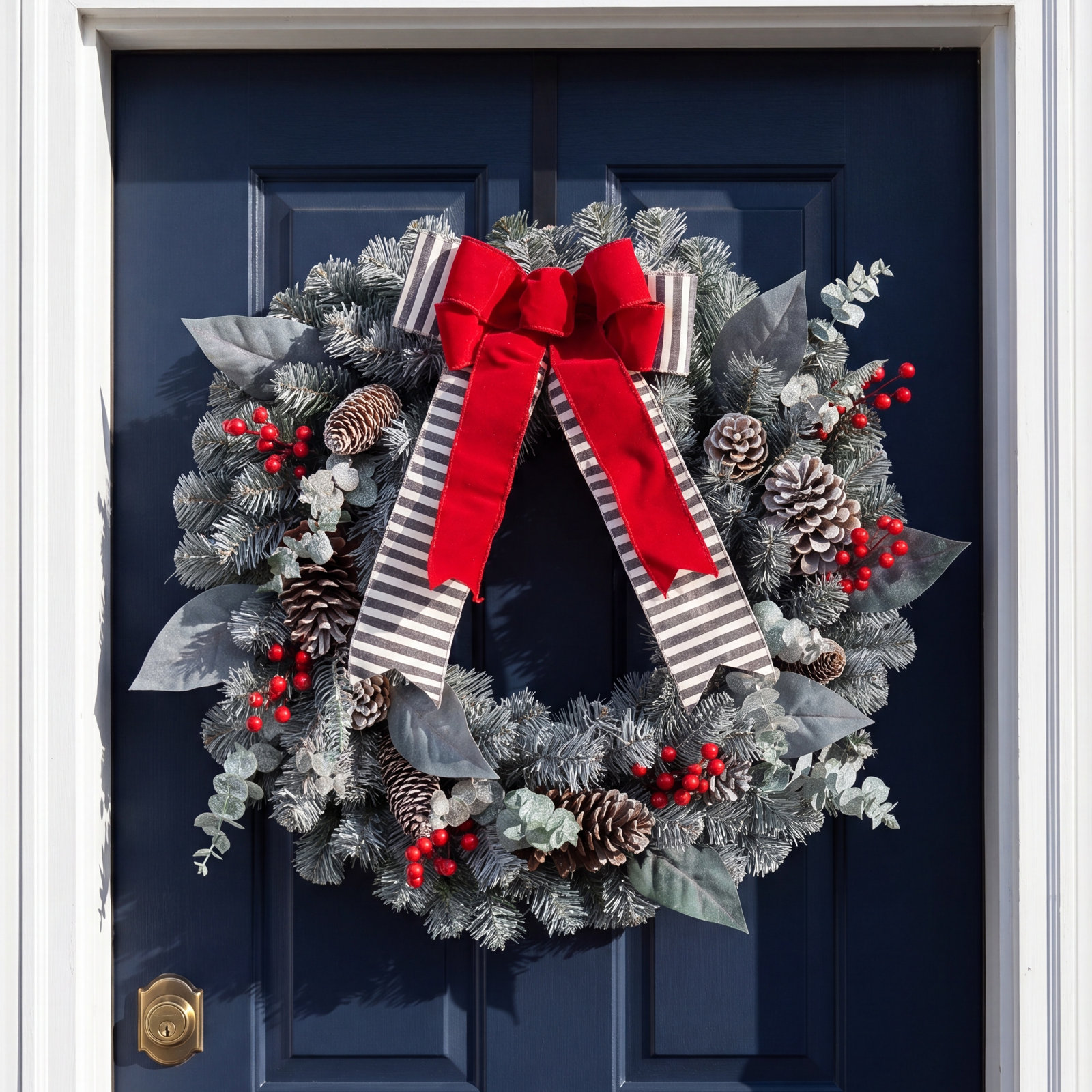 24" Frosted Pine Wreath
