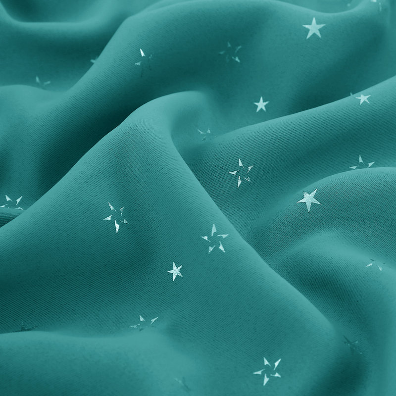 Rideaux occultant et isolant à pois Valirie, L 42 po x L 71 po, Turquoise