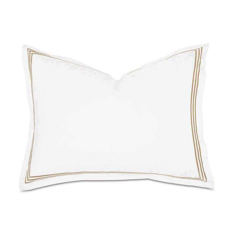 Tessa Cotton Sham Set, White/Antique, Standard, Multi-stripe