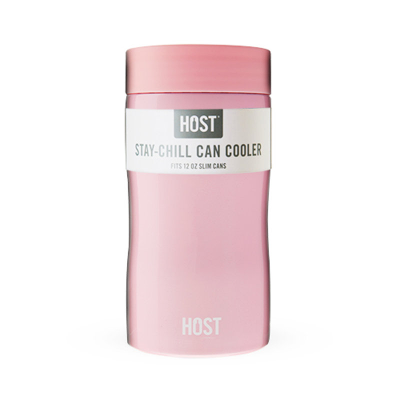 Stay-Chill Slim Can Cooler, 6" H x 3" W x 3" D, Pink