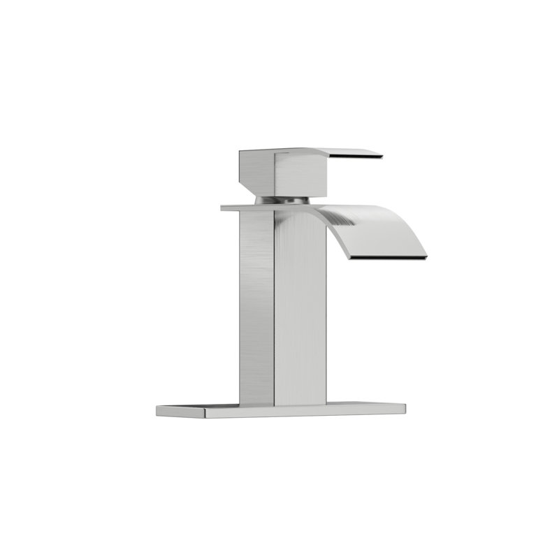 Robinet de lavabo pour salle de bain à poignée simple 6 "certifié CUPC Harlow, Nickel brossé