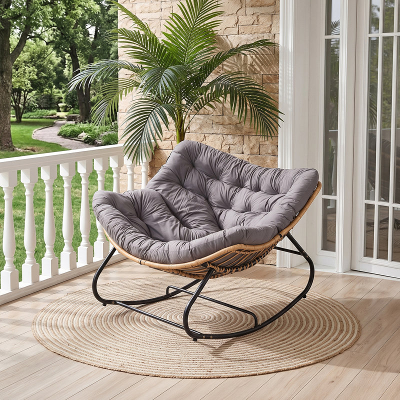 Iron Rocking Chair, Grey
