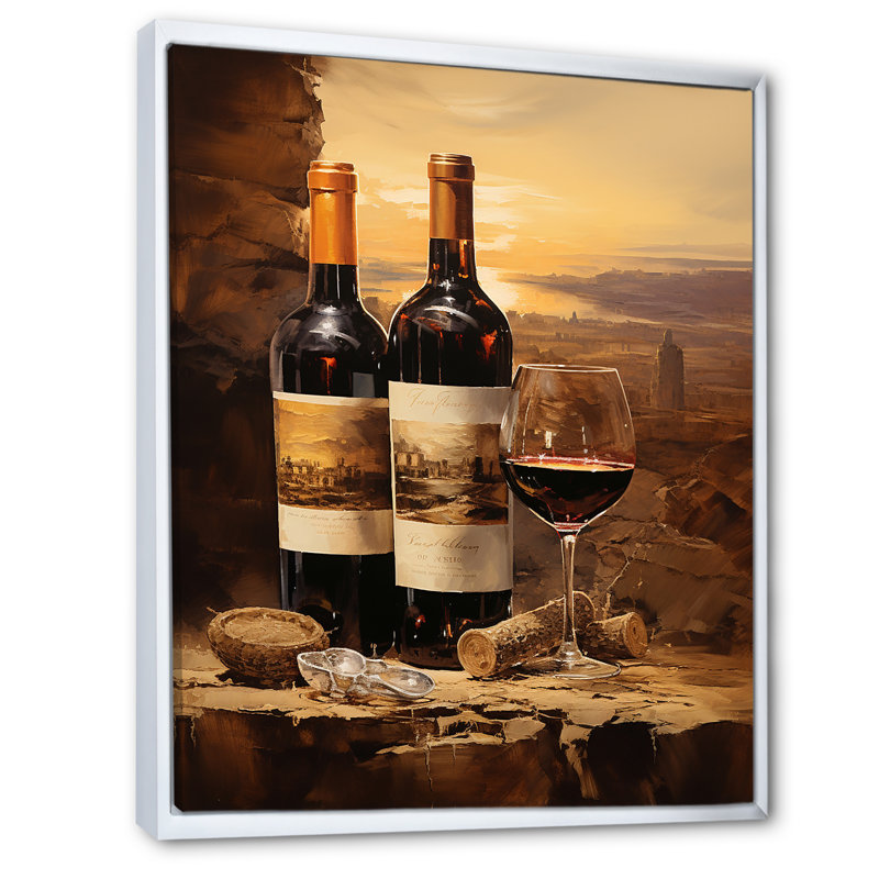 Rioja Resson I - impression, Cadre flottant blanc, H 32 po x l 16 po x P 1 po