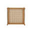 Fauteuil club d'extérieur avec structure en bois d'acacia d'aspect teck, panneaux de corde beige et coussins crème-130637017