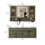 Ensemble de meuble-lavabo mural en bois d'hévéa mural 62,99 po avec miroir-174926986