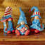 Gnome de jardin en magnésium tenant le drapeau américain "The Americanas"
