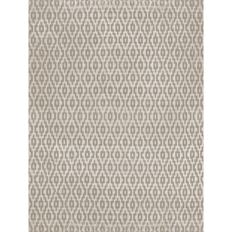 Hand Knotted Geometric Area Rug in Sand/Ivory, Rectangle 6' x 9'