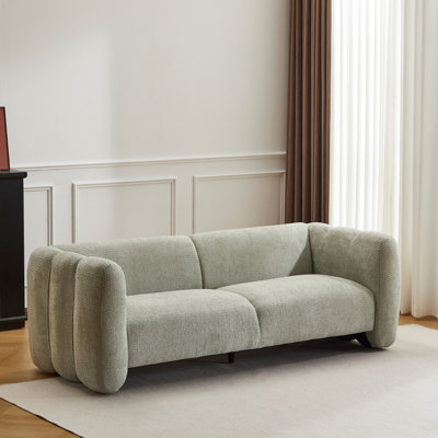 3 coussins bouclés de 211 cm (83 pouces) avec motif ondulé, parfaits pour les salons, les chambres et les bureaux. Surface douce et confortable, tissu de qualité supérieure.