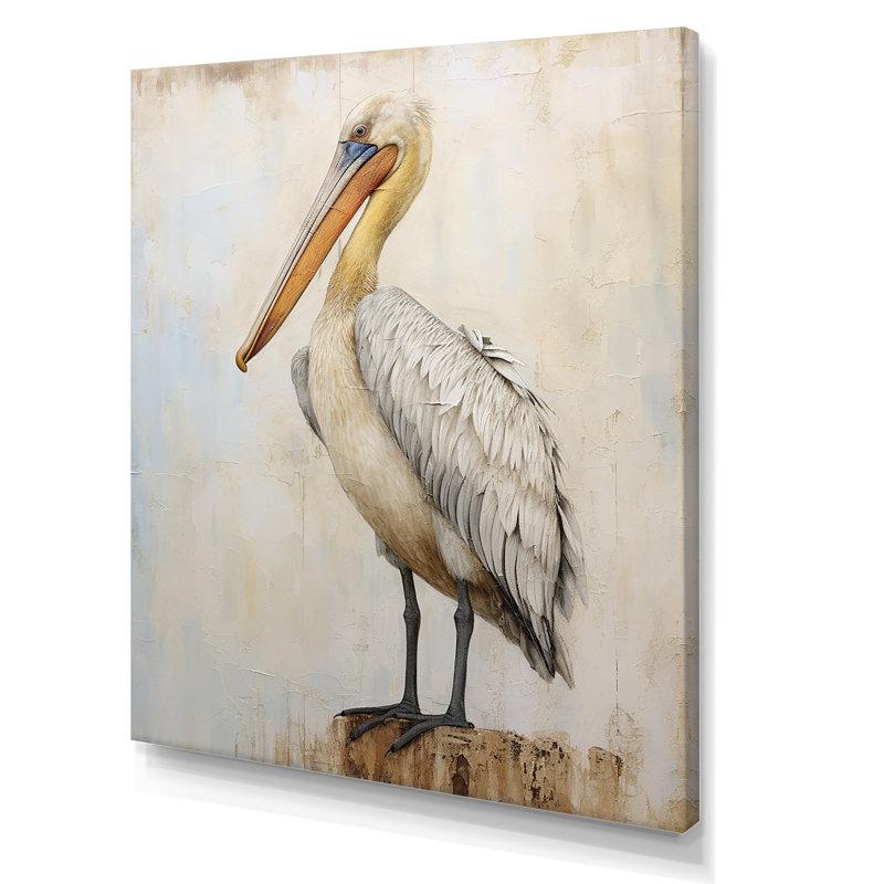 Pelicans Tranquil Perch IV sur toile, H 40 po x l 30 po x P 1,5 po, Toile tendue