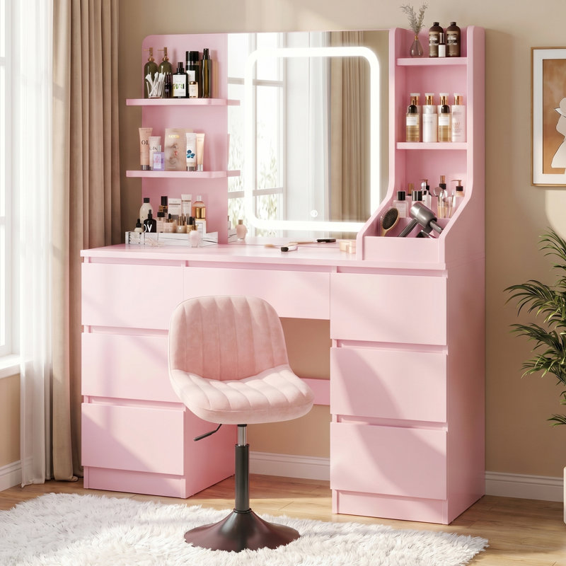 Dressing Table, Pink