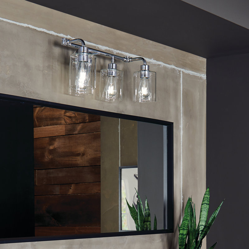 Éclairage pour salle de bain 3 lumières à DEL à intensité variable Chrome Thornton, Chrome
