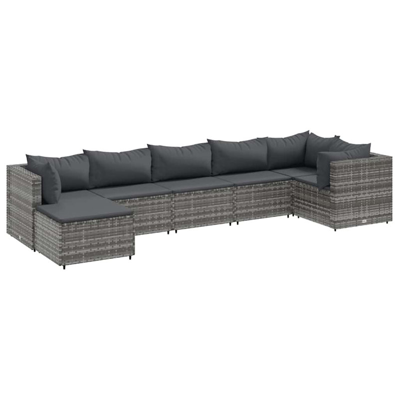 Ensemble de canapé d'extérieur gris anthracite
