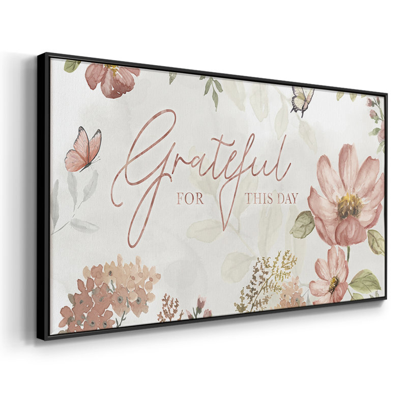 Summers Grateful - Toile tendue avec châssis encadré - Prêt à être accroché, Noir, H 21 po x l 41 po