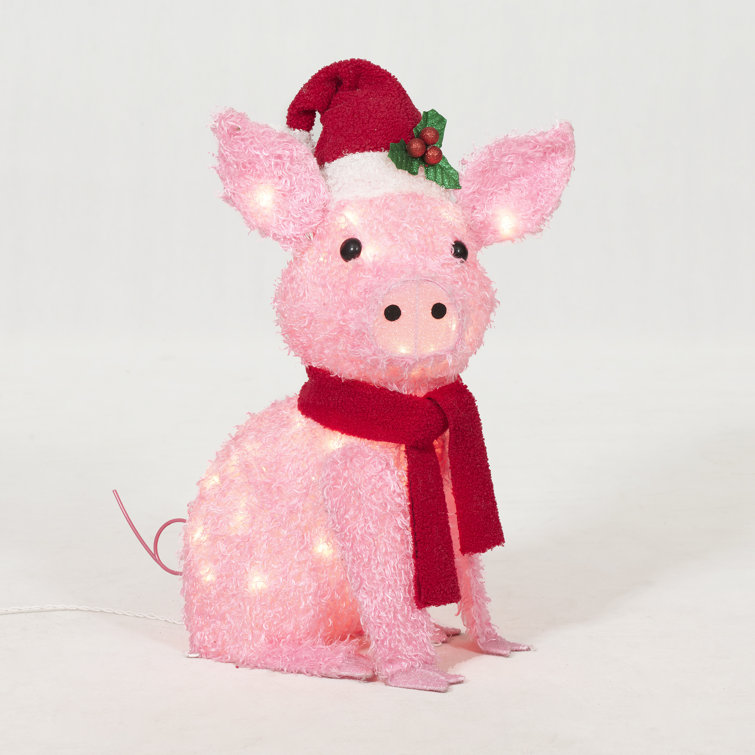 The Holiday Aisle® Pig Lighted Display | Wayfair