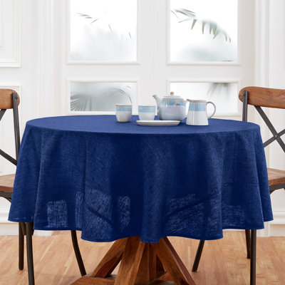 100% Pure Linen Round Tablecloth - Athena