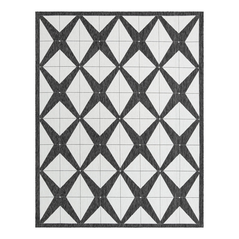Geometric Indoor / Outdoor Rug, Rectangle 7'10" x 10'