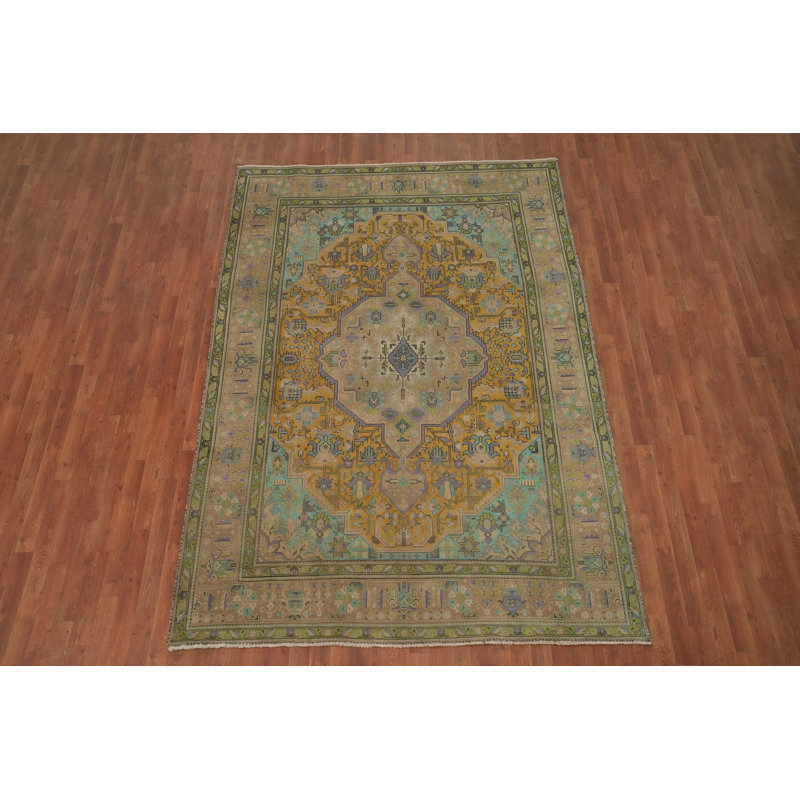 Tapis traditionnel rétro en laine 7 x 10