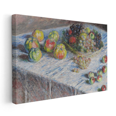 Pommes et raisins, 1880 - reproduction d'art sur toile