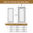 Frosted Glass 1-Lite Solid Wood Slab Door Without Frame and Hardware Kit-105351851