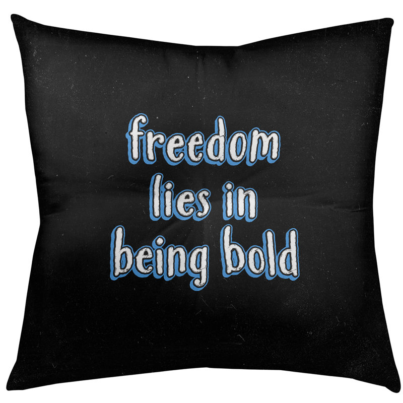 Be Bold Throw Pillow, 26" H x 26" W, Blue