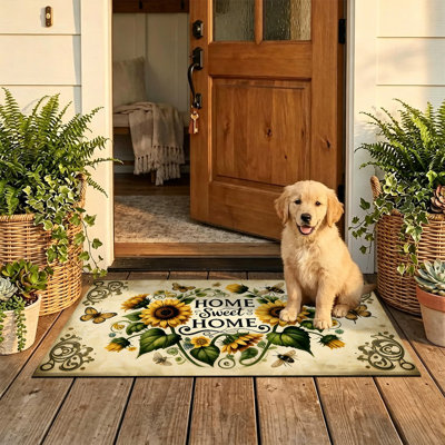  Tapis d'entrée antidérapant pour l'intérieur, 24 po x 36 po, tournesol Sweet Home