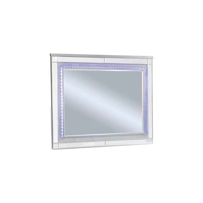 50.4"W Contemporary Mirror, Silver