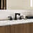 Modern 8-Inch Matte Black Bathroom Faucet - 2 Handles, Waterfall Vanity With Pop Up Drain Assembly And Supply Hose Sink-123061705