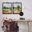 «Spring Field Abstract Landscape», ensemble de 2 toiles flottantes encadrées par Silvia Vassileva-1110720880-1110720881