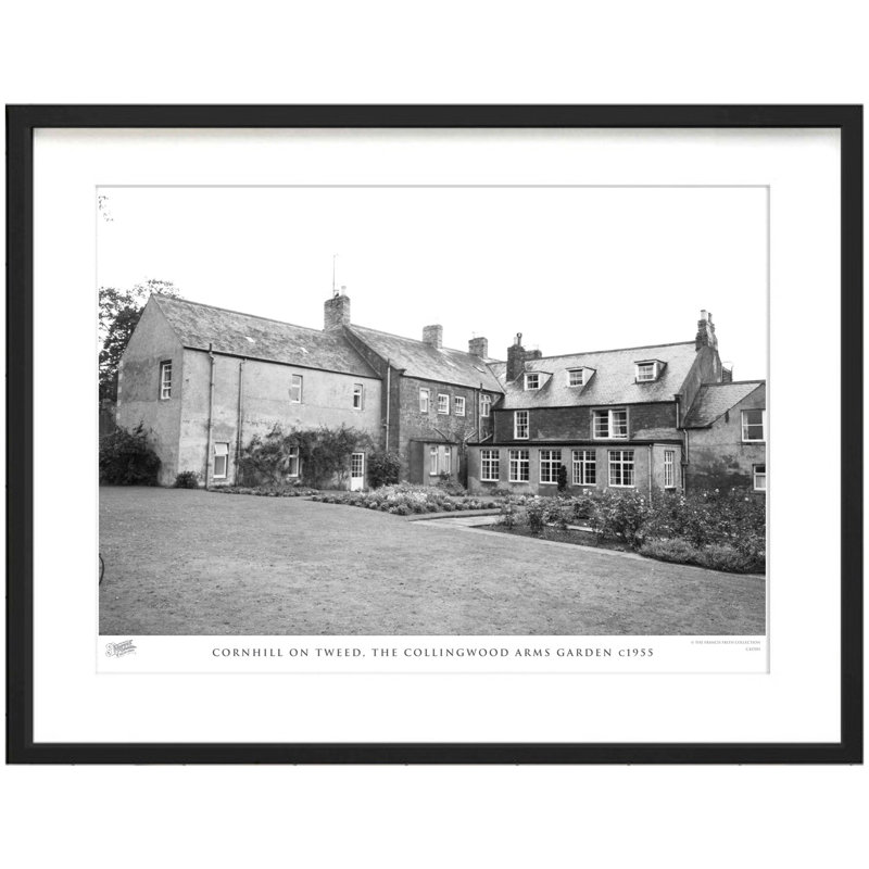 Cornhill On Tweed, The Collingwood Arms Garden C1955 - Single Picture Frame Print, 40cm H x 50cm W x 2.3cm D