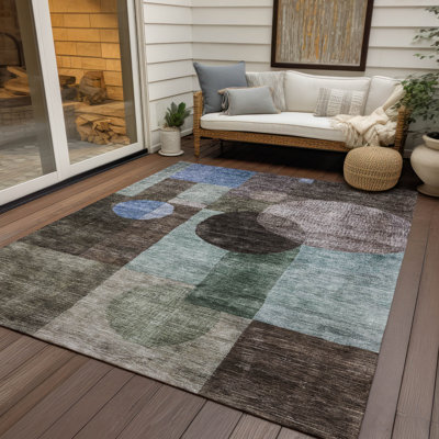 Tapis d'intérieur / extérieur brun Amara 