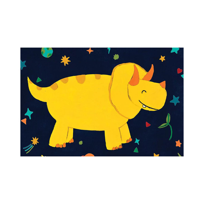 Starry Dinos V by June Erica Vess - Wrapped Canvas Gallery-Wrapped Canvas Giclée, 66.04 cm H x 45.72 cm W x 1.91 cm D