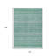 Tapis extérieur lavable à rayures turquoise et turquoise 9 pi x 12 pi