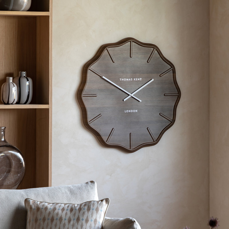Numerical MDF Atomic Tabletop Clock, Dark Wood