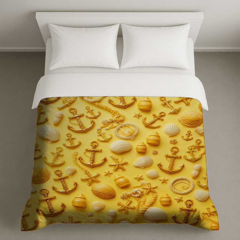 Housses de couette jaunes, Grand lit