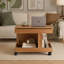 Petite table basse à roulettes, table d'appoint multifonctionnelle rotative à 360 °-958328330