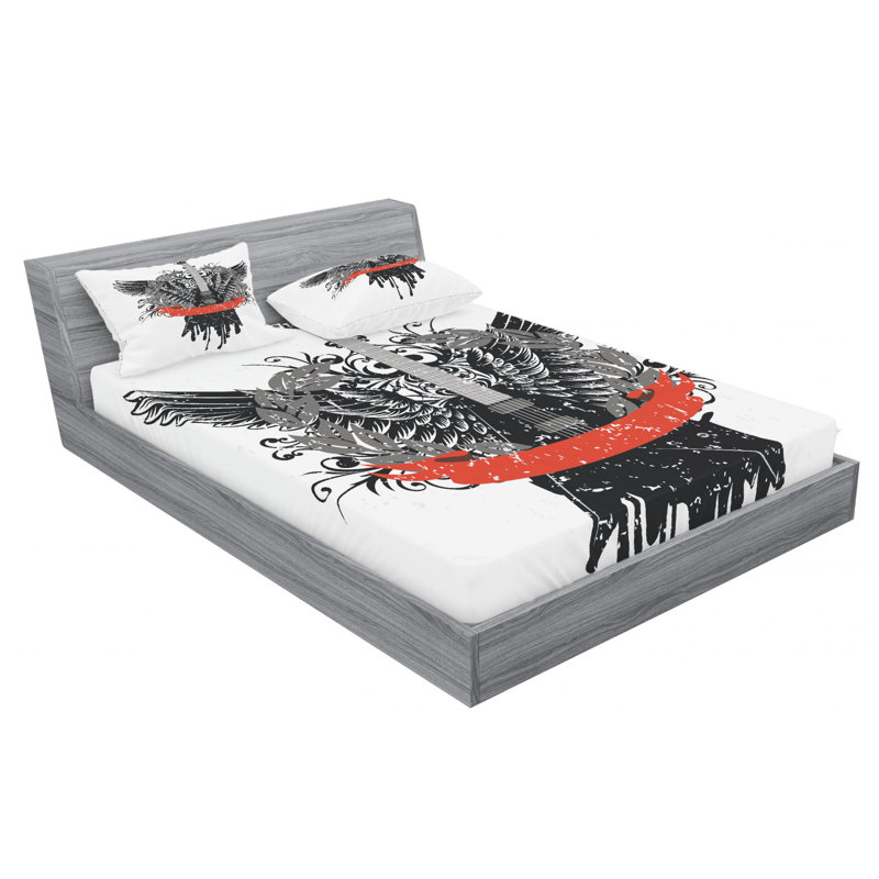 Microfiber Sheet Set, Queen Sheet Set with Fitted Sheet
