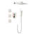 Bathroom Shower System With Detachable Head, Hand Shower, Slide Bar, Bodysprays System: Bodysprays, Brass Construction-127368536