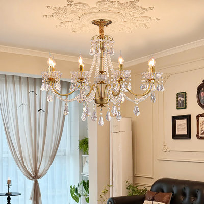 32X44” Chandelier, 8 Lights Candle Pendant Ceiling Light Fixture Modern Gold Crystal Chandelier Lighting Contemporary Chandelier Island Lighting For Living Room 114CE0CD537B4FE0BD4EC4388BB7058C