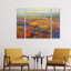 Ensemble de 3 panneaux muraux - Dorothy Fagan «Nestledbytheriver», art mural sur toile pour le salon, la chambre à coucher ou le bureau 