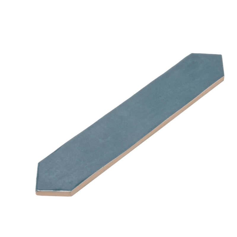 Festa 1.7'' W x 9.6'' L Ceramic Singular Tile, Teal Blue