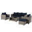 Canapé modulaire d'extérieur en osier avec coussins Vionette-820377002-820377005
