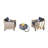 Wicker 2 - Person Patio Conversation Sets with Cushions-1853002538